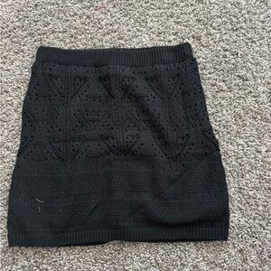 Elegant Black Knit Skirt